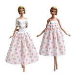NK Newest Doll Dress Beautiful Outfit  Handmade Party Clothes Top Fashion Skirt For Barbie Noble Doll Best Child Girls'Gift JJ