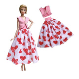 NK Newest Doll Dress Beautiful Outfit  Handmade Party Clothes Top Fashion Skirt For Barbie Noble Doll Best Child Girls'Gift JJ