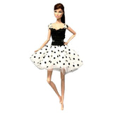 NK Newest Doll Dress Beautiful Outfit  Handmade Party Clothes Top Fashion Skirt For Barbie Noble Doll Best Child Girls'Gift JJ
