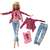 NK Newest Doll Dress Beautiful Outfit  Handmade Party Clothes Top Fashion Skirt For Barbie Noble Doll Best Child Girls'Gift JJ