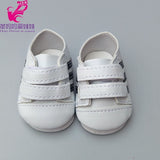 Doll shoes for 43 cm new born baby Doll black white Prink Shoes For 18" Girls Doll shoes sneacker doll Accessories