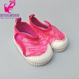Doll shoes for 43 cm new born baby Doll black white Prink Shoes For 18" Girls Doll shoes sneacker doll Accessories