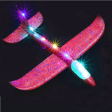 35cm DIY Kids Toys Hand Throw Flying Glider Planes Foam Aeroplane Model Glow In The Dark Flying Glider Plane Toys For Children