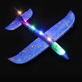 35cm DIY Kids Toys Hand Throw Flying Glider Planes Foam Aeroplane Model Glow In The Dark Flying Glider Plane Toys For Children
