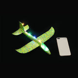 35cm DIY Kids Toys Hand Throw Flying Glider Planes Foam Aeroplane Model Glow In The Dark Flying Glider Plane Toys For Children