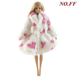 1 PCS Handmade Fashion Outfit Short Dress Cartoon Cute Pattern T-shirt Leggings Trousers Accessories Clothes for Barbie Doll Toy