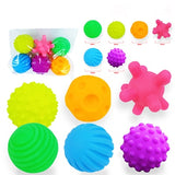 6pcs Baby Rubber Ball Soft Textured Ball Toy Capsule Ball Set Develop Baby Tactile Senses Stress Training Massage Touch Ball 48