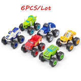 6PCS Toy racing car Blaze Monster Diecast Toy Racer Cars Trucks Action Figure OPP Bags for Kid Gift