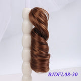 Bybrana long curly hair 30cm*100cm 15cm*100cm bjd DIY wig for dolls free shipping