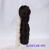 Bybrana long curly hair 30cm*100cm 15cm*100cm bjd DIY wig for dolls free shipping