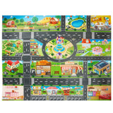 Enlarge Car Toy Waterproof Playmat 130*100CM Simulation Toys City Road Map Parking Lot Playing Mat Portable Floor Games