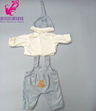 Doll clothes for 43cm baby dolls jacket clothes for 17" 43cm baby reborn doll down coat children doll toys wear