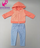 Doll clothes for 43cm baby dolls jacket clothes for 17" 43cm baby reborn doll down coat children doll toys wear