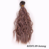 Allaosify BJD Hair Curly 25CM*100CM BJD WIG For Dolls Synthetic Wig Free shipping hair for dolls