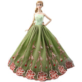 NK One Pcs 2019 Princess Wedding Dress Noble Party Gown For Barbie Doll Fashion Design Outfit Best Gift For Girl' Doll 058A JJ