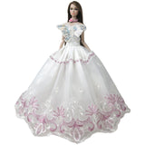 NK One Pcs 2019 Princess Wedding Dress Noble Party Gown For Barbie Doll Fashion Design Outfit Best Gift For Girl' Doll 058A JJ