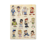 Baby Toys Montessori wooden Puzzle/Hand Grab Board Set Educational Wooden Toy Cartoon Vehicle/ Marine Animal Puzzle Child Gift