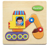 3D Wooden Puzzle Jigsaw Toys For Children Wood 3d Cartoon Animal  Puzzles Intelligence Kids Early Educational Toys for children