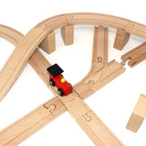 Wooden Train Track Accessories Train Railway Compatible with Wood Trains Wood Tracks Railway with All Brands Trains Dropshipping
