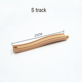 Wooden Train Track Accessories Train Railway Compatible with Wood Trains Wood Tracks Railway with All Brands Trains Dropshipping