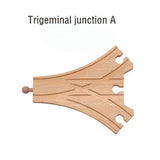 Wooden Train Track Accessories Train Railway Compatible with Wood Trains Wood Tracks Railway with All Brands Trains Dropshipping