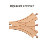 Wooden Train Track Accessories Train Railway Compatible with Wood Trains Wood Tracks Railway with All Brands Trains Dropshipping
