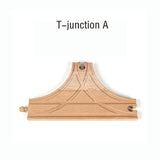 Wooden Train Track Accessories Train Railway Compatible with Wood Trains Wood Tracks Railway with All Brands Trains Dropshipping