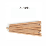 Wooden Train Track Accessories Train Railway Compatible with Wood Trains Wood Tracks Railway with All Brands Trains Dropshipping