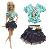 NK 2019 Newest Doll Dress Fashion Casual Wear Handmade Clothes  Outfits For Barbie Doll Accessories  Best DIY Toys For Doll  JJ