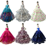NK One Pcs 2019 Princess Wedding Dress Noble Party Gown For Barbie Doll Fashion Design Outfit Best Gift For Girl' Doll 058A JJ