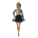 NK 2019 Newest Doll Dress Fashion Casual Wear Handmade Clothes  Outfits For Barbie Doll Accessories  Best DIY Toys For Doll  JJ