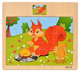Montessori Toys Educational Wooden Toys for Children Early Learning 3D Cartoon Animal Traffic Puzzle Kids Math Jigsaw