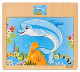 Montessori Toys Educational Wooden Toys for Children Early Learning 3D Cartoon Animal Traffic Puzzle Kids Math Jigsaw