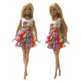 NK Newest Doll Dress Beautiful Outfit  Handmade Party Clothes Top Fashion Skirt For Barbie Noble Doll Best Child Girls'Gift JJ