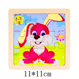 Kids Wooden 3D Puzzle Jigsaw Toys For Children Cartoon Animal Vehicle Wood Puzzles Intelligence Kids Baby Early Educational Toy
