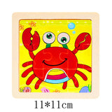 Kids Wooden 3D Puzzle Jigsaw Toys For Children Cartoon Animal Vehicle Wood Puzzles Intelligence Kids Baby Early Educational Toy