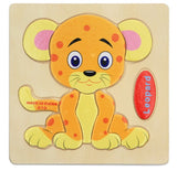 Kids Wooden 3D Puzzle Jigsaw Toys For Children Cartoon Animal Vehicle Wood Puzzles Intelligence Kids Baby Early Educational Toy