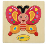 Kids Wooden 3D Puzzle Jigsaw Toys For Children Cartoon Animal Vehicle Wood Puzzles Intelligence Kids Baby Early Educational Toy