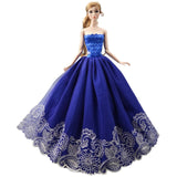 NK One Pcs 2019 Princess Wedding Dress Noble Party Gown For Barbie Doll Fashion Design Outfit Best Gift For Girl' Doll 058A JJ