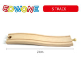 EDWONE  All Kinds Wooden Track Part Beech Wooden Railway Train Track TOY Accessories fit for thoma s Biro