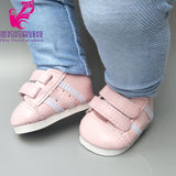 7cm doll shoes for 43cm born baby Doll Shoes sneackers fit For 18 inch Doll shoes Toy Boots Doll Accessories