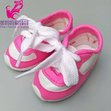 7cm doll shoes for 43cm born baby Doll Shoes sneackers fit For 18 inch Doll shoes Toy Boots Doll Accessories