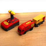 Free shipping Remote control electric magnetic link compatible BRIO wooden track white Harmony train and red worldwide train