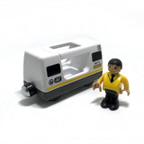 Free shipping Remote control electric magnetic link compatible BRIO wooden track white Harmony train and red worldwide train