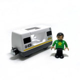 Free shipping Remote control electric magnetic link compatible BRIO wooden track white Harmony train and red worldwide train