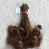 Fashion 15*100cm DIY Mini Tresses Doll Wig High-Temperature Material Straight Hair Wig For BJD High-Temperature Doll Accessories