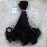 Fashion 15*100cm DIY Mini Tresses Doll Wig High-Temperature Material Straight Hair Wig For BJD High-Temperature Doll Accessories