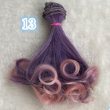 Fashion 15*100cm DIY Mini Tresses Doll Wig High-Temperature Material Straight Hair Wig For BJD High-Temperature Doll Accessories