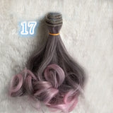 Fashion 15*100cm DIY Mini Tresses Doll Wig High-Temperature Material Straight Hair Wig For BJD High-Temperature Doll Accessories