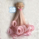 Fashion 15*100cm DIY Mini Tresses Doll Wig High-Temperature Material Straight Hair Wig For BJD High-Temperature Doll Accessories